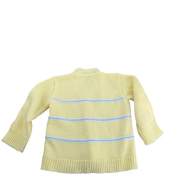 Vintage Sears Soft Cream Knit Cardigan Baby Boy Size 6-9 Months - Picture 3 of 4